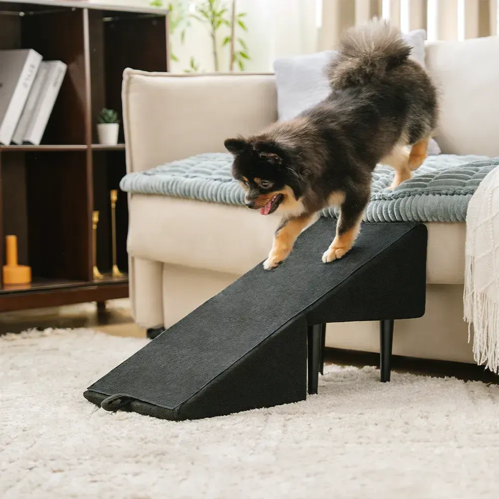 Rampe pour chien 2 en 1 en bois convertible avec marchepied pour la maison - Image 10