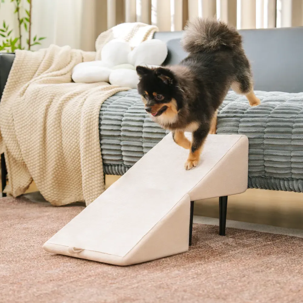 Rampe pour chien 2 en 1 en bois convertible avec marchepied pour la maison - Image 11