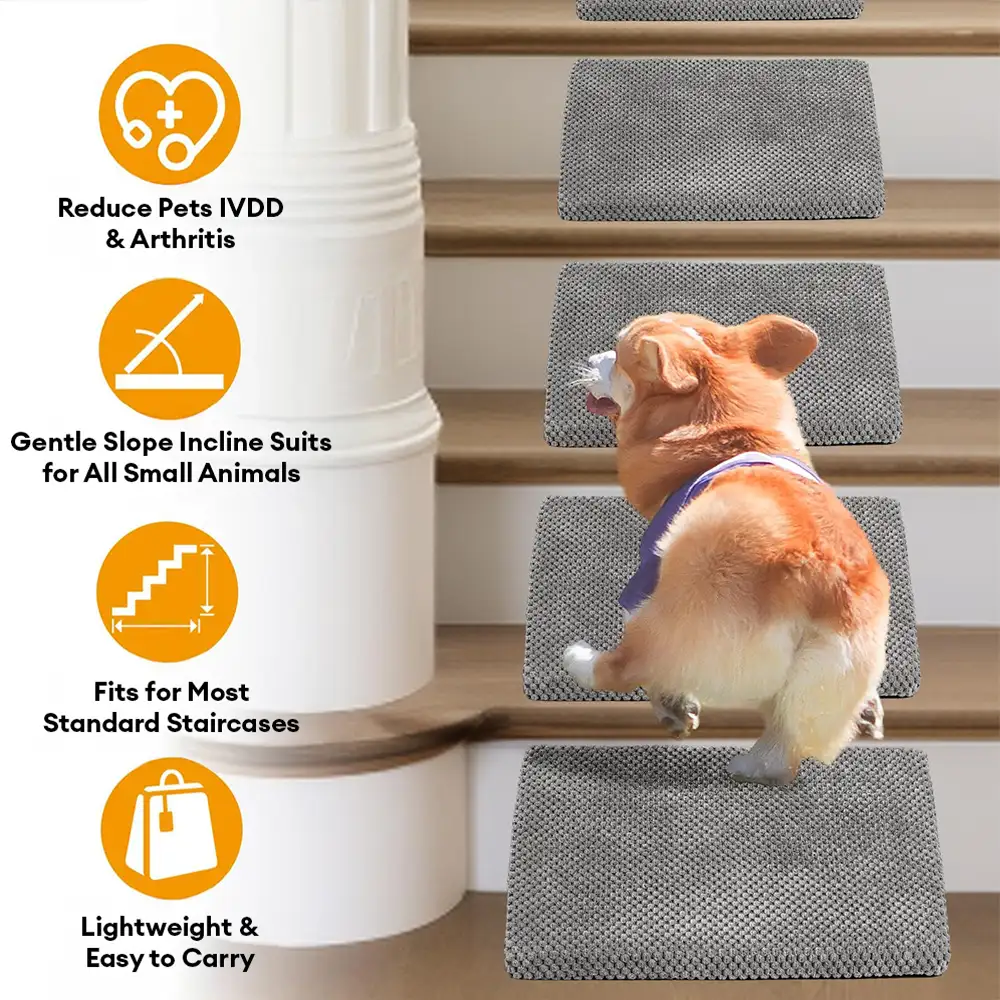 Rampe et escaliers modulaires en mousse pour chien pour escaliers avec Velcro - Image 12