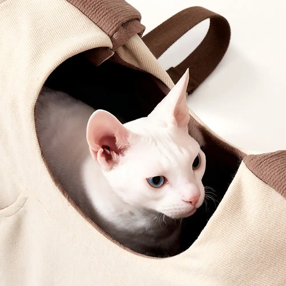Sac à dos avant pour chat, portable et polyvalent, avec poche, transporteur de poitrine. - Image 3