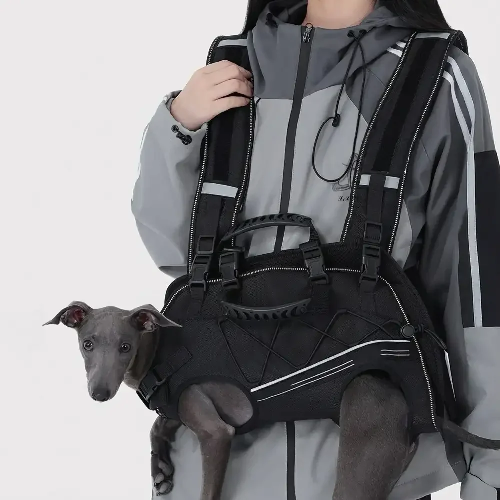 Sac à dos horizontal pour chien, respectueux de la colonne vertébrale, avec des sangles rembourrées ajustables - Confort jambes sorties