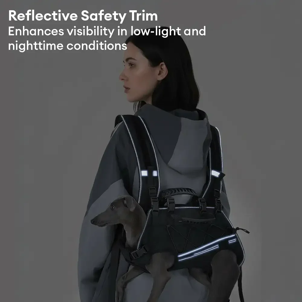Sac à dos horizontal pour chien, respectueux de la colonne vertébrale, avec des sangles rembourrées ajustables - Confort jambes sorties - Image 6