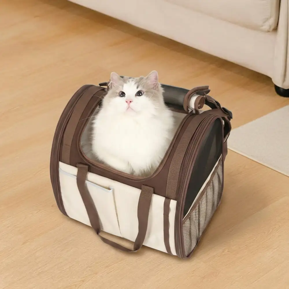 Sac à dos pour animaux de compagnie pliable, respirant et de grande capacité pour le voyage, la sécurité et le vétérinaire. - Image 13