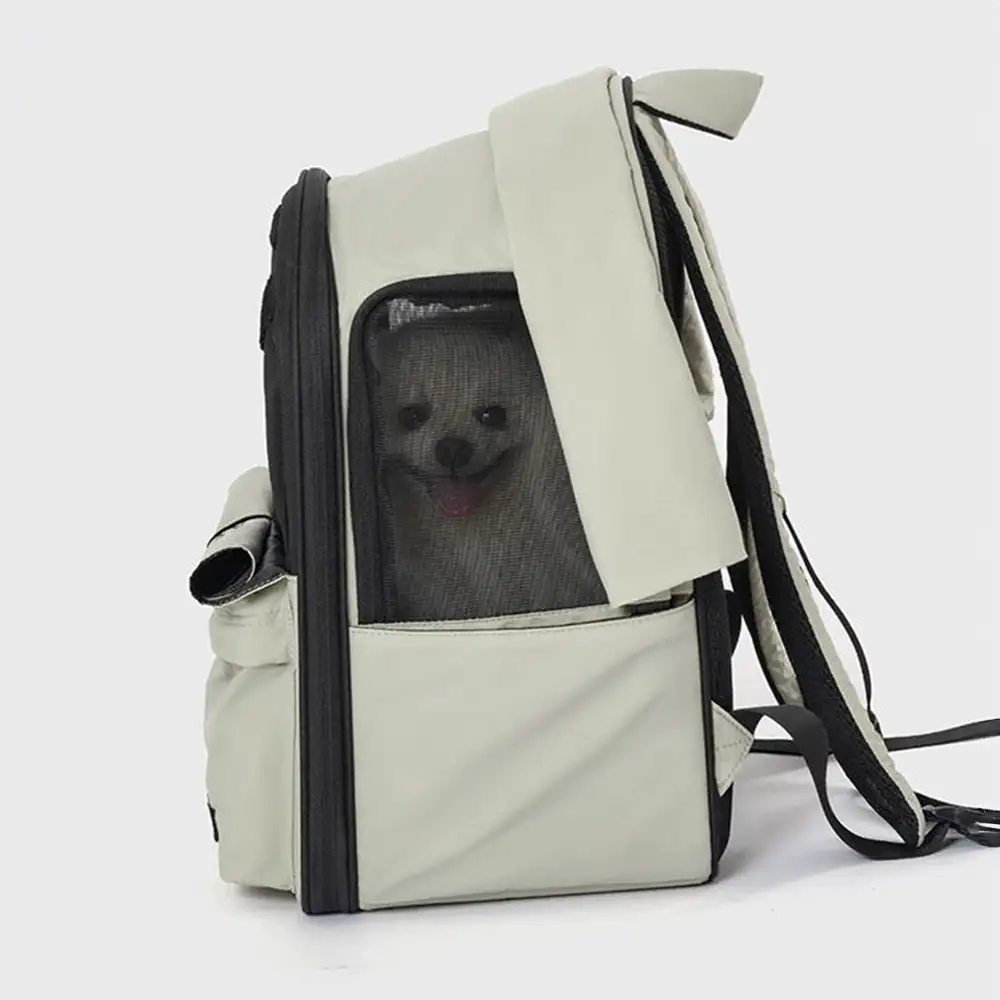 Sac à dos pour chat extensible et respirant pour les voyages en plein air avec auvent. - Image 11