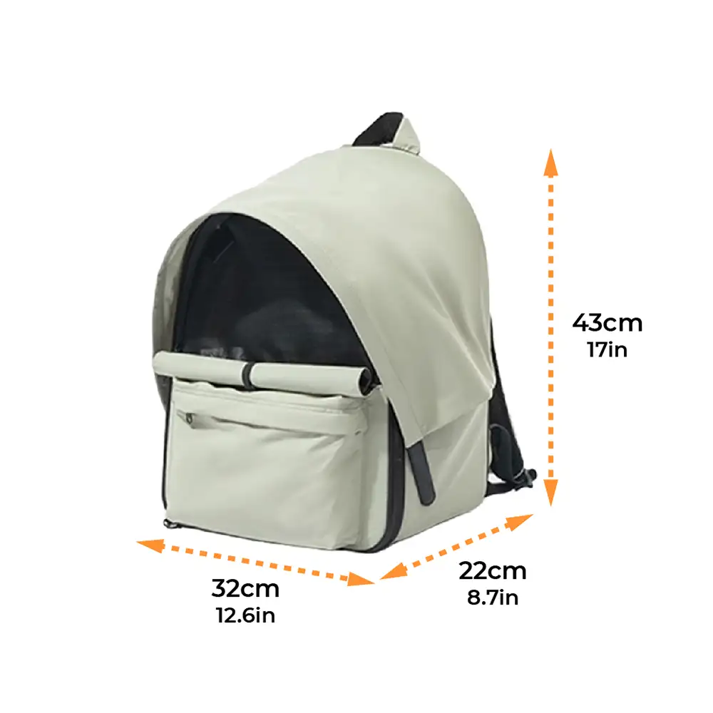 Sac à dos pour chat extensible et respirant pour les voyages en plein air avec auvent. - Image 12