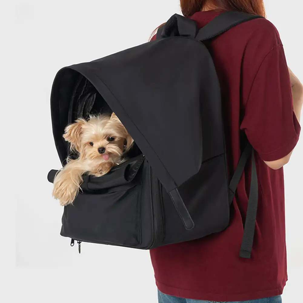 Sac à dos pour chat extensible et respirant pour les voyages en plein air avec auvent. - Image 17