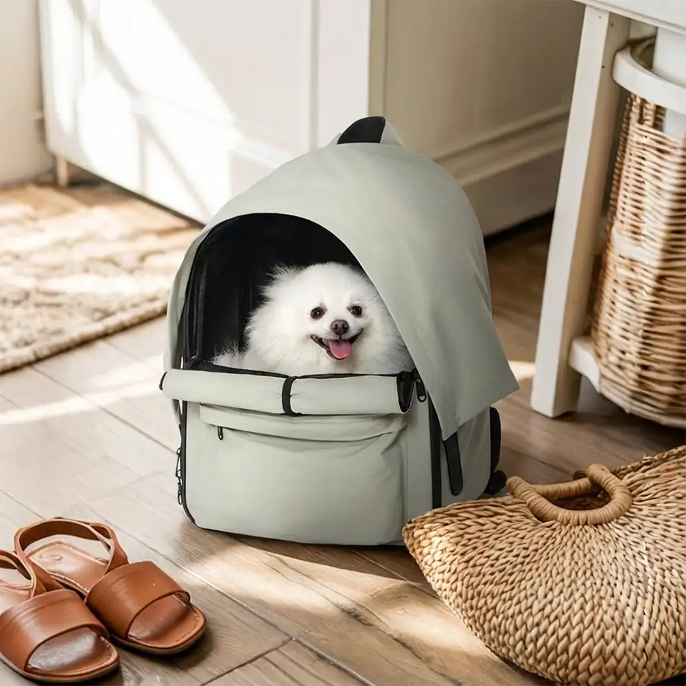 Sac à dos pour chat extensible et respirant pour les voyages en plein air avec auvent. - Image 22