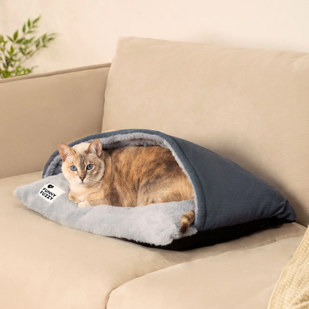 Sac de couchage ultra doux en peluche pour chat - Image 2