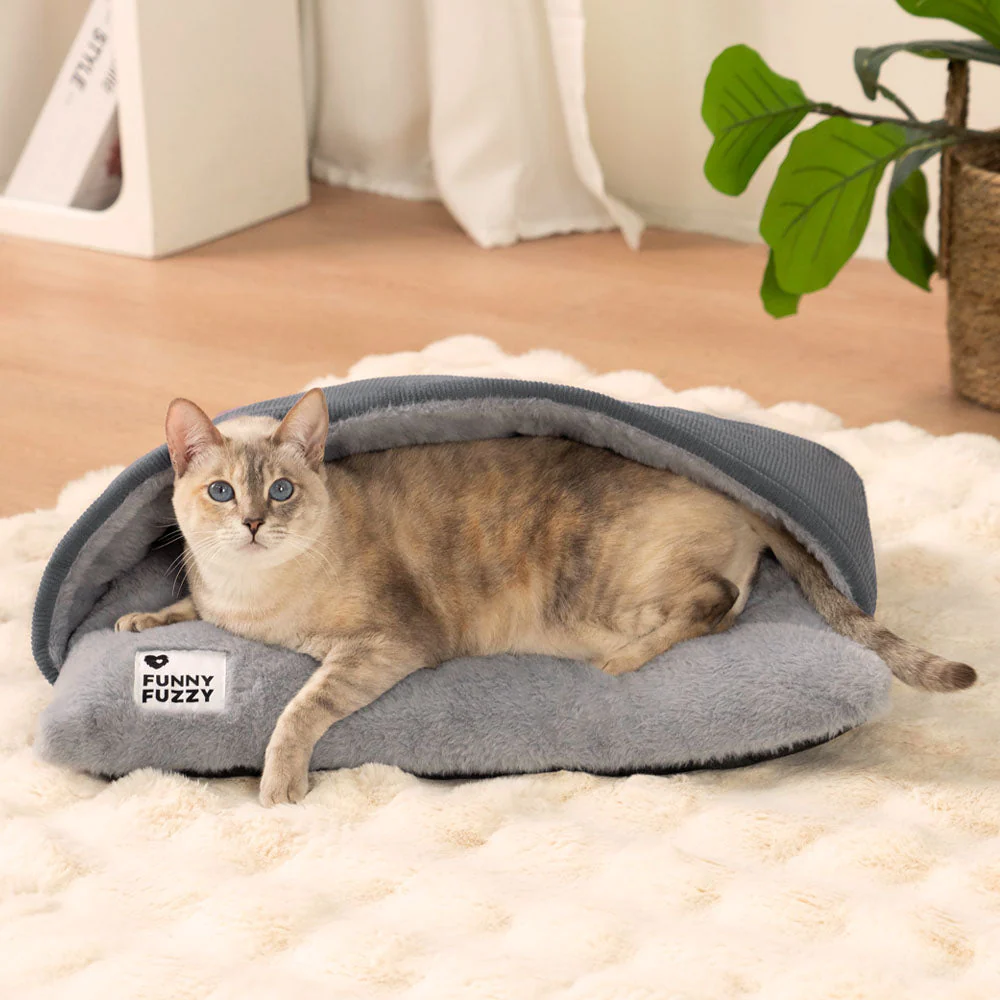 Sac de couchage ultra doux en peluche pour chat - Image 5
