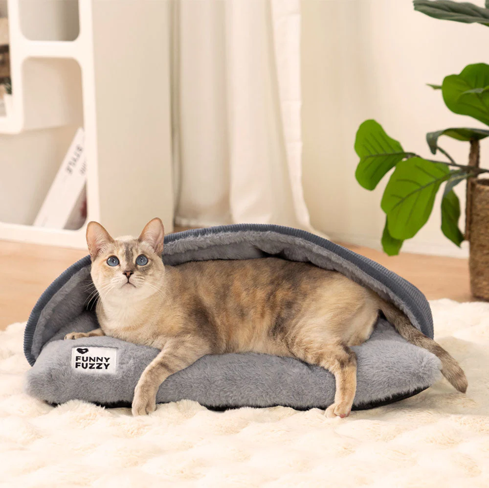 Sac de couchage ultra doux en peluche pour chat - Image 6