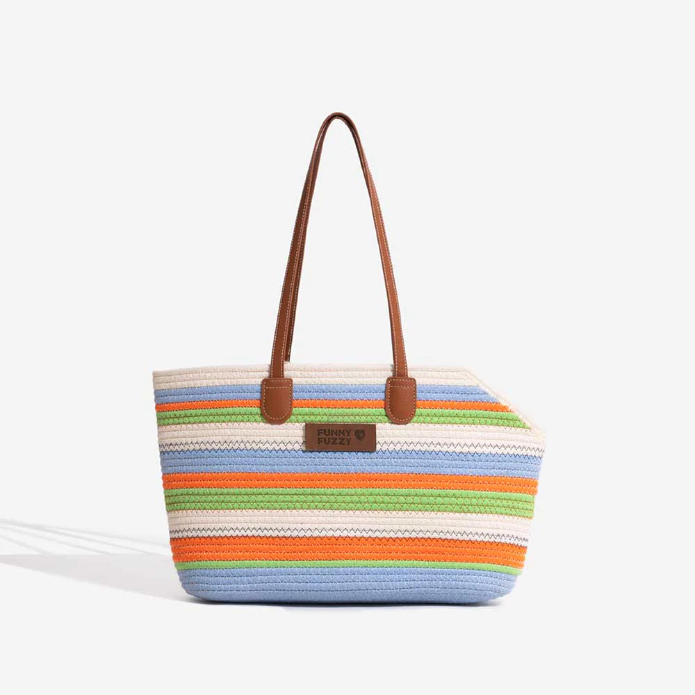 Sac de plage en coton tissé léger fait main transport pour animaux idéal pour les vacances d'été - Image 25