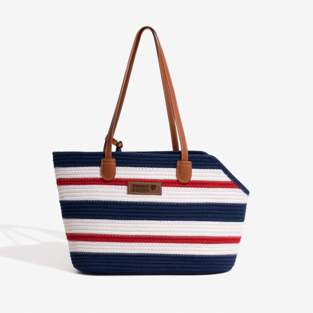 Sac de plage en coton tissé léger fait main transport pour animaux idéal pour les vacances d'été - Image 27