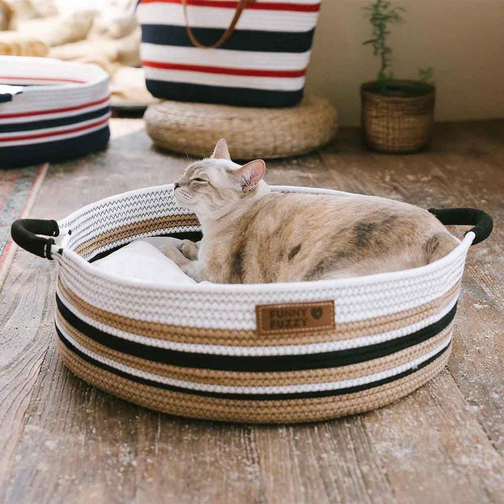 Sac de plage en coton tissé léger fait main transport pour animaux idéal pour les vacances d'été - Image 30