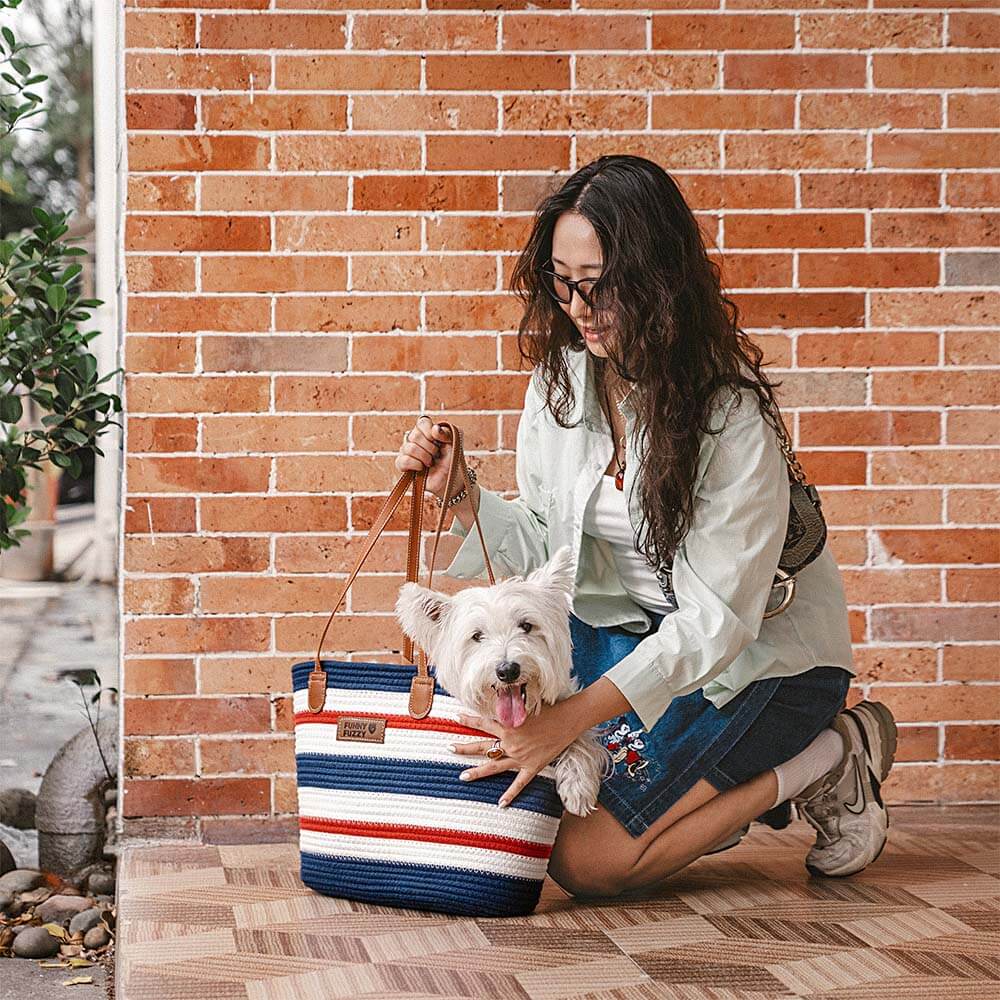 Sac de plage en coton tissé léger fait main transport pour animaux idéal pour les vacances d'été - Image 9
