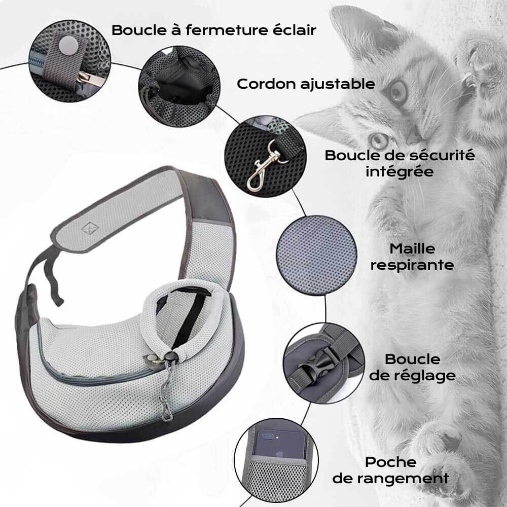 Sac de transport élégant portable en cuir PU pour chien et chat - Image 6