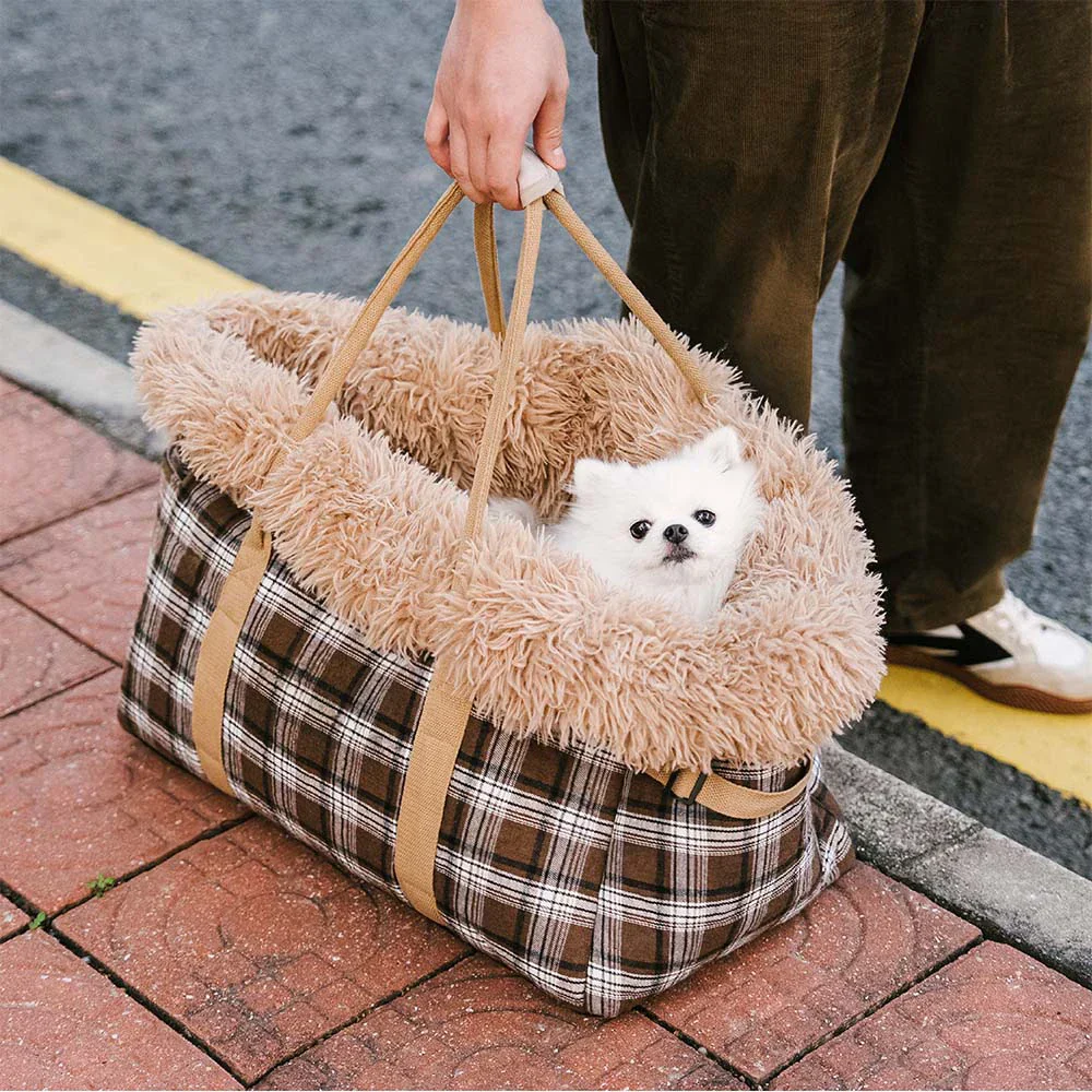 Sac de transport pour animaux 2 en 1 grand et tout temps et sac de couchage pour chien - Plaid du Voyager - Image 2