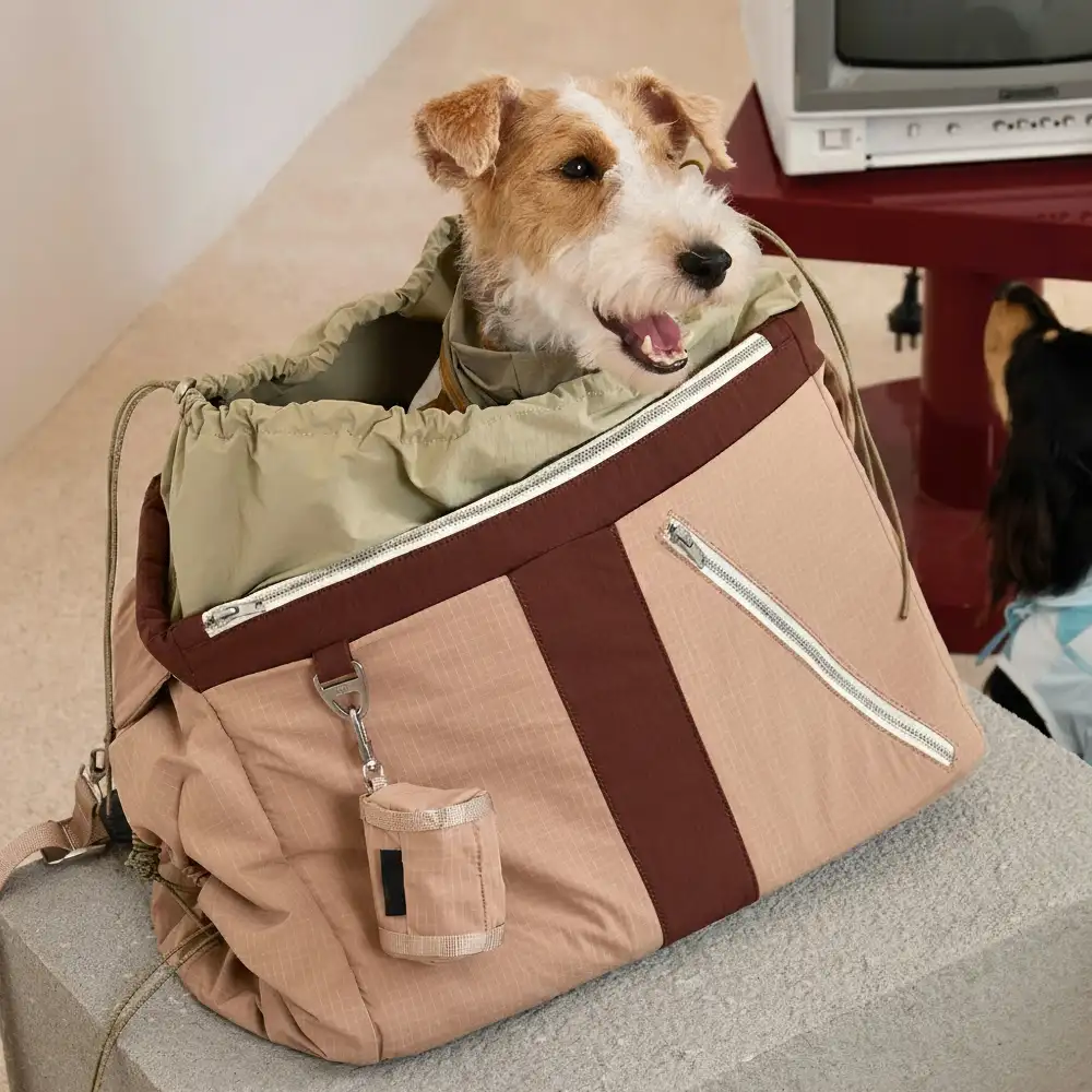 Sac de transport pour animaux de compagnie vintage, léger, étanche, de grande capacité pour les voyages. - Image 14