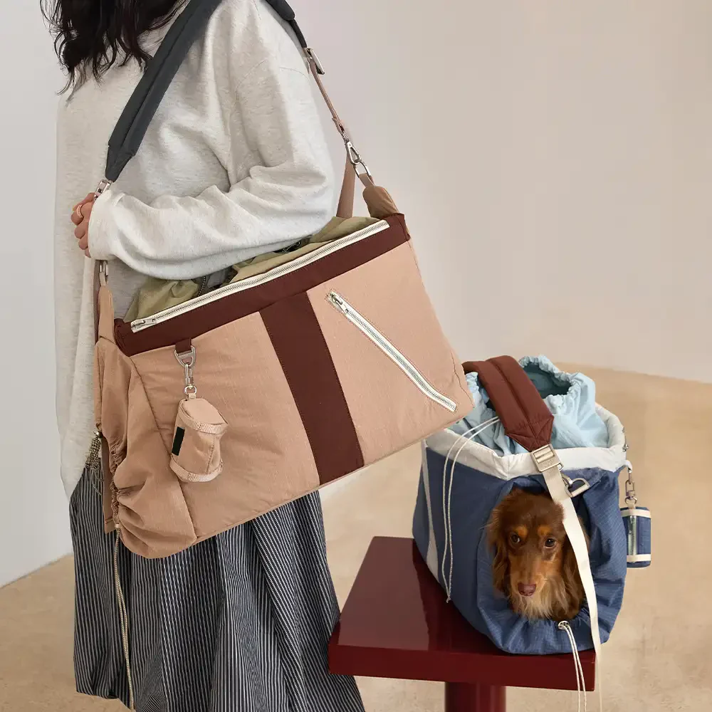 Sac de transport pour animaux de compagnie vintage, léger, étanche, de grande capacité pour les voyages. - Image 2