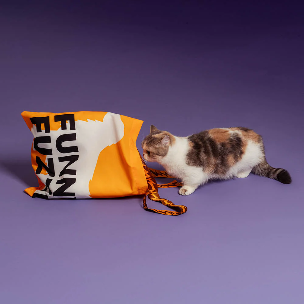 Sac fourre-tout pliable en toile recyclée FUNNYFUZZY - Queues Frétillantes - Image 6