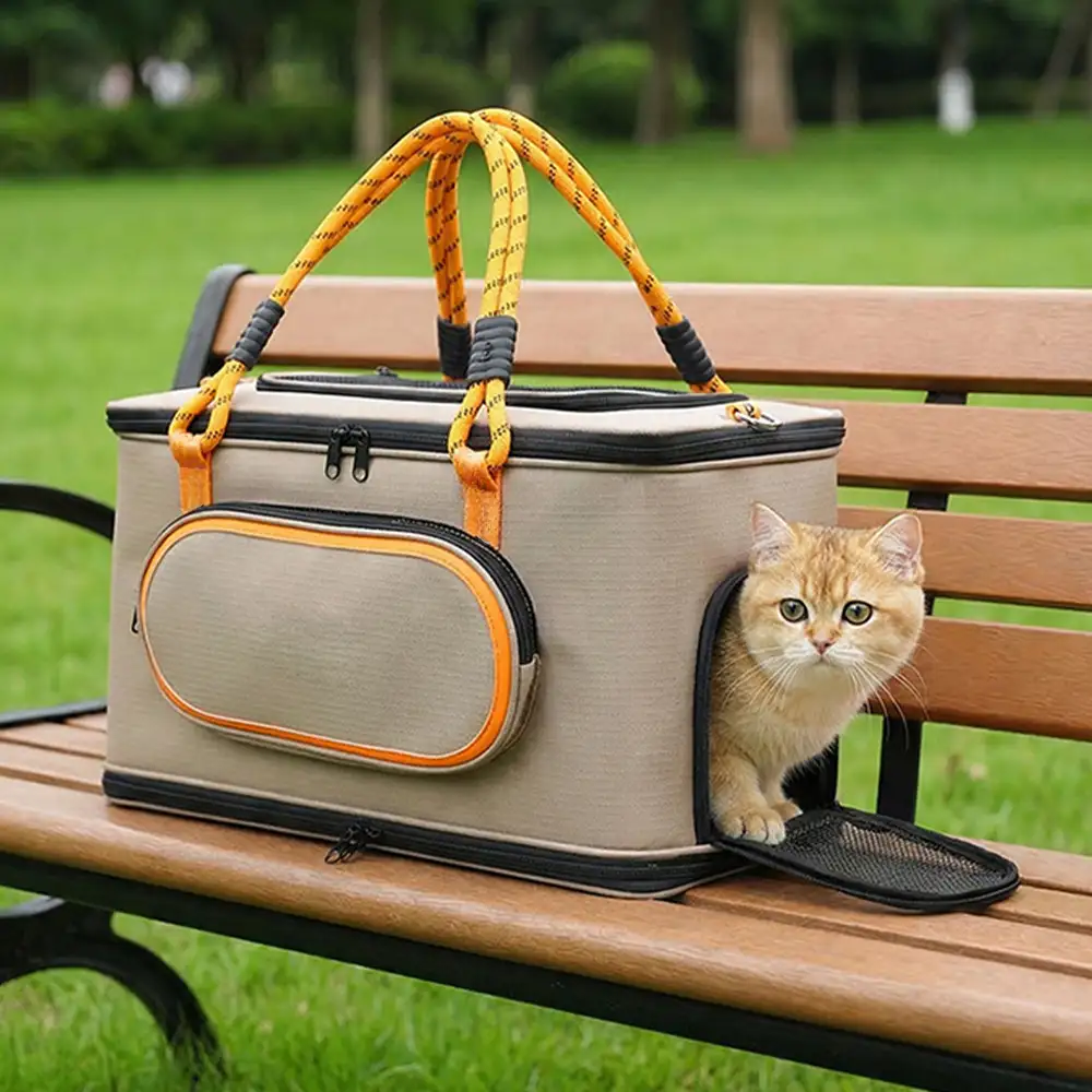 Sac transportable pour chat, respirant, pour voyages et compagnies aériennes Approuvé par les compagnies aériennes - Image 2