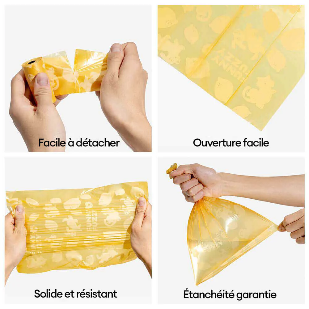 Sacs à crottes recyclés durables parfumés citron FUNNYFUZZY - Fresh Up - Image 5