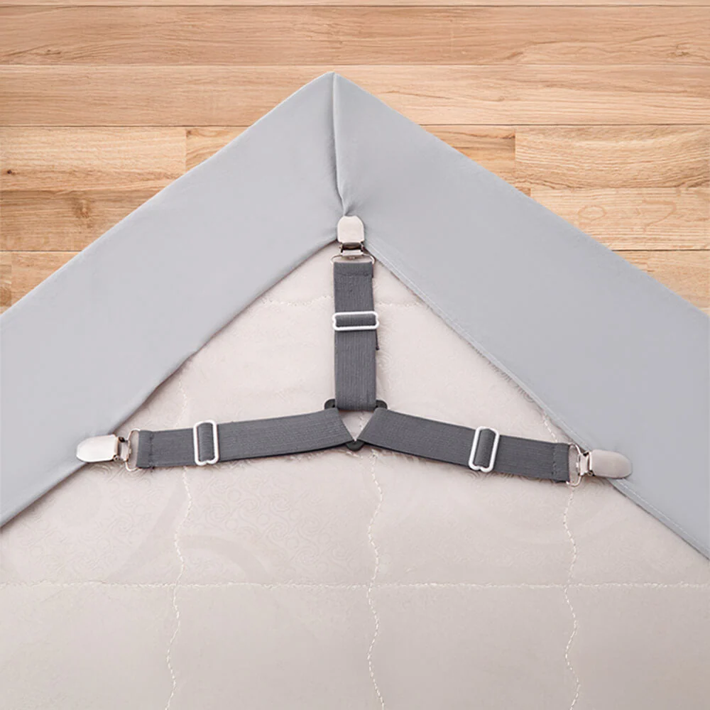 Sangles de drap élastiques antidérapantes ajustables avec clips métalliques - Image 2