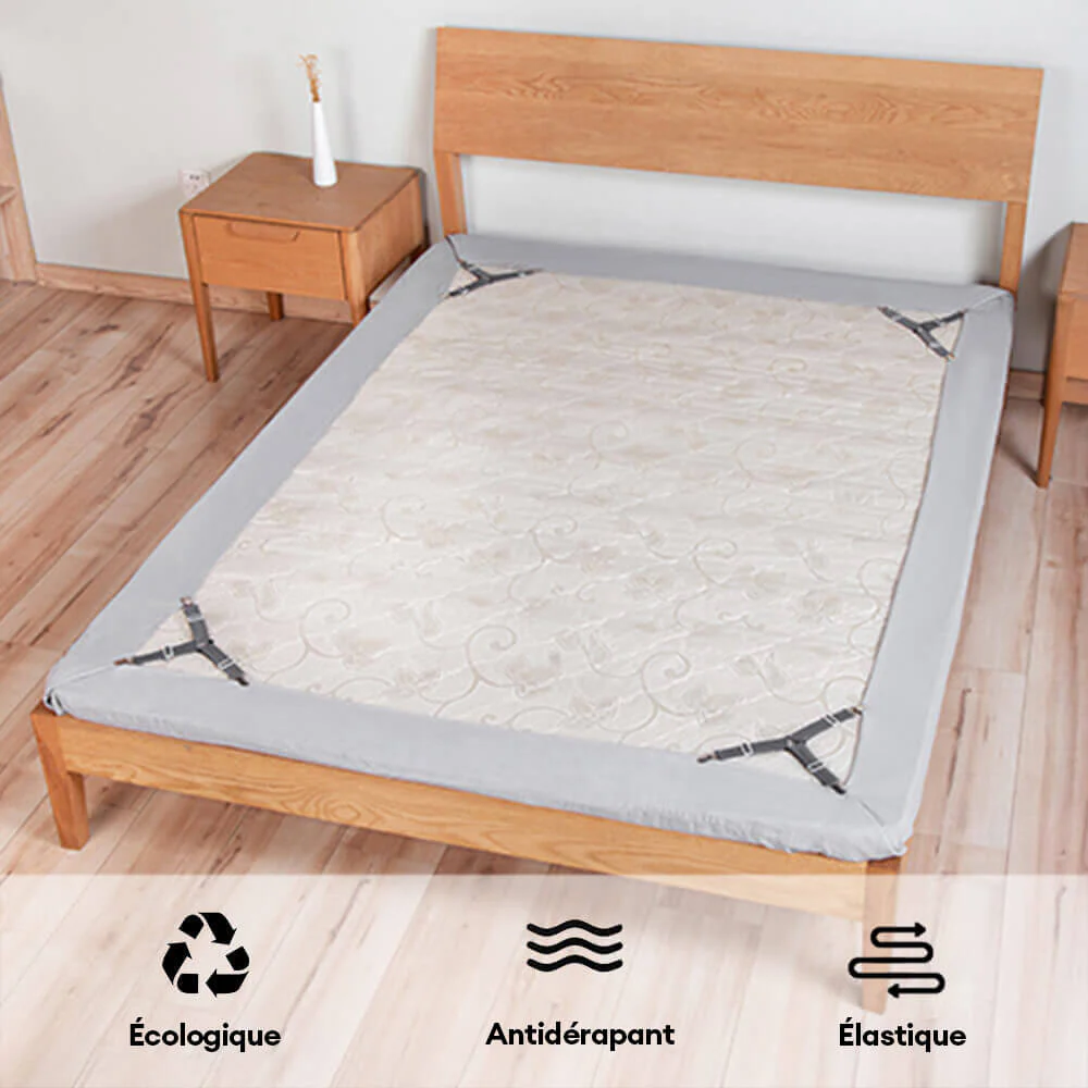 Sangles de drap élastiques antidérapantes ajustables avec clips métalliques - Image 5