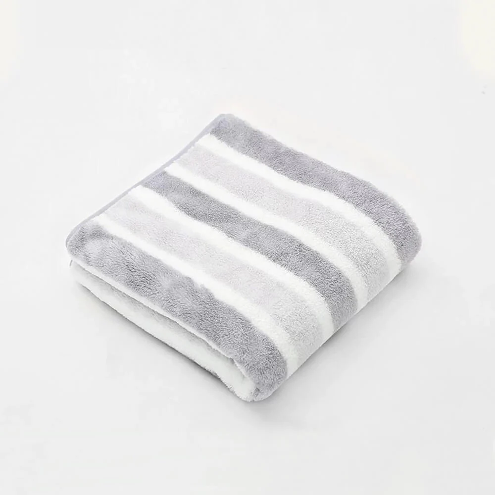 Serviette de bain rayée pour chien et chat absorbante à séchage rapide épaissie et douce - Image 10