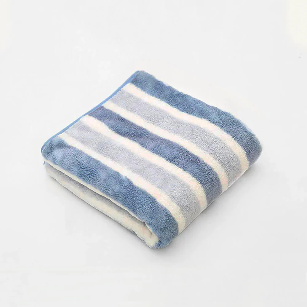Serviette de bain rayée pour chien et chat absorbante à séchage rapide épaissie et douce - Image 9