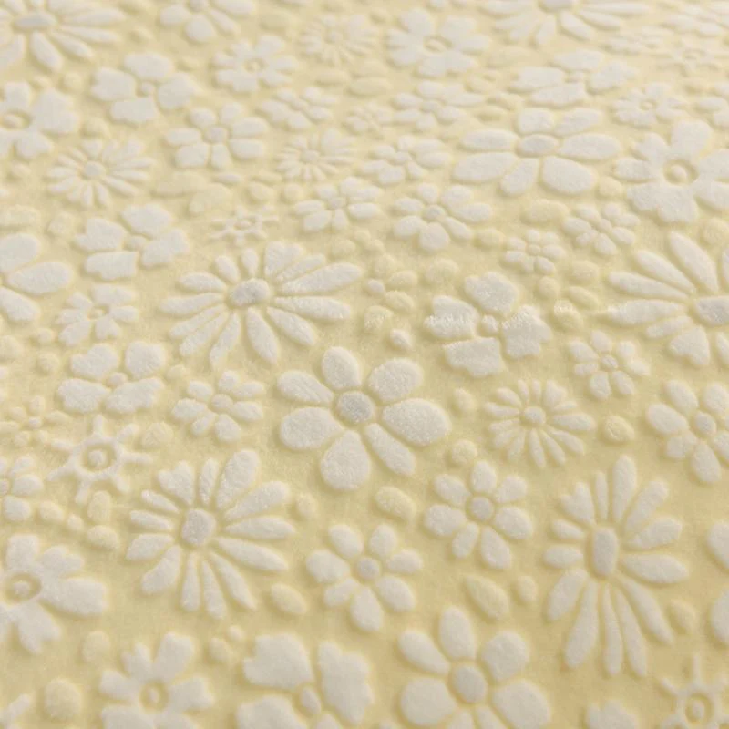 Set de draps en velours floral sculpté élégant peau douce - Image 9