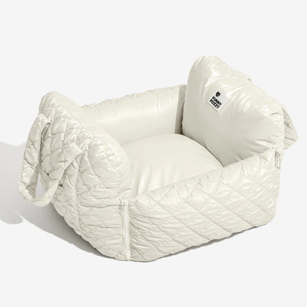Siège auto pour chien en velours matelassé Luxe Nuage - Image 14
