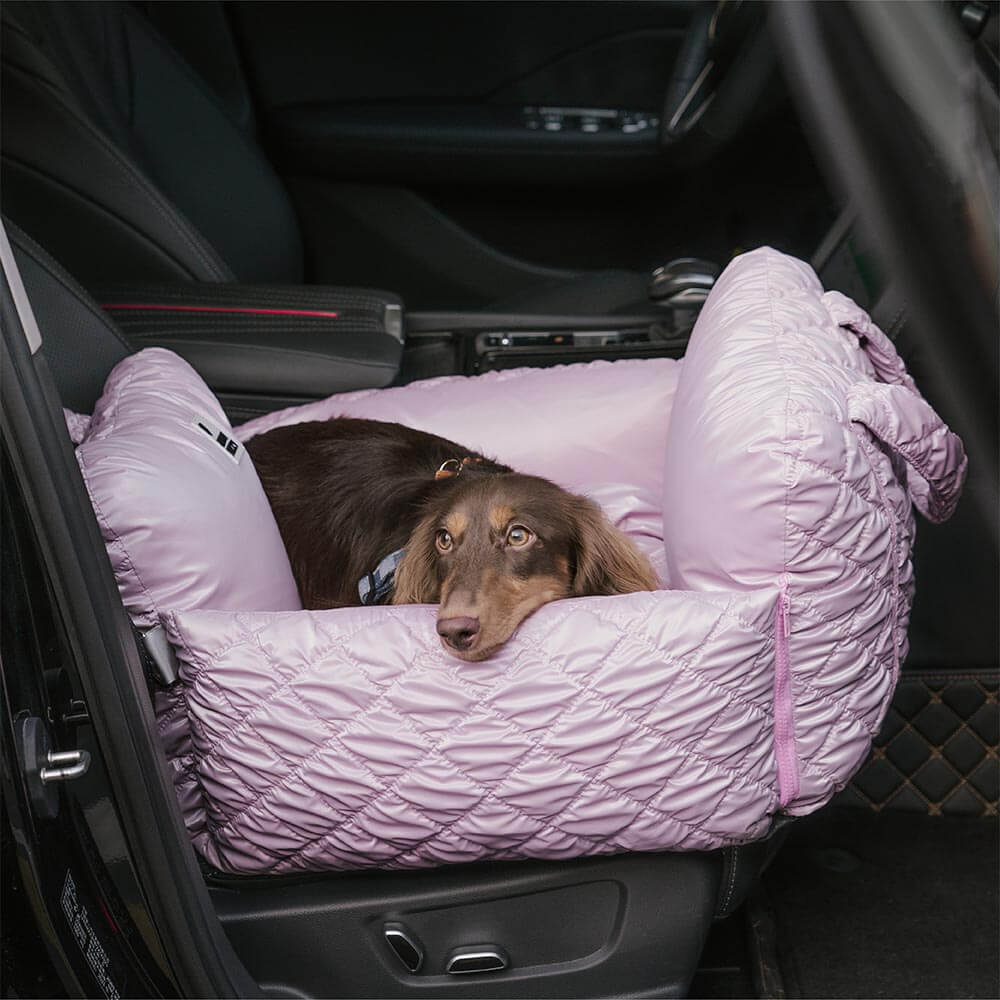 Siège auto pour chien en velours matelassé Luxe Nuage - Image 3