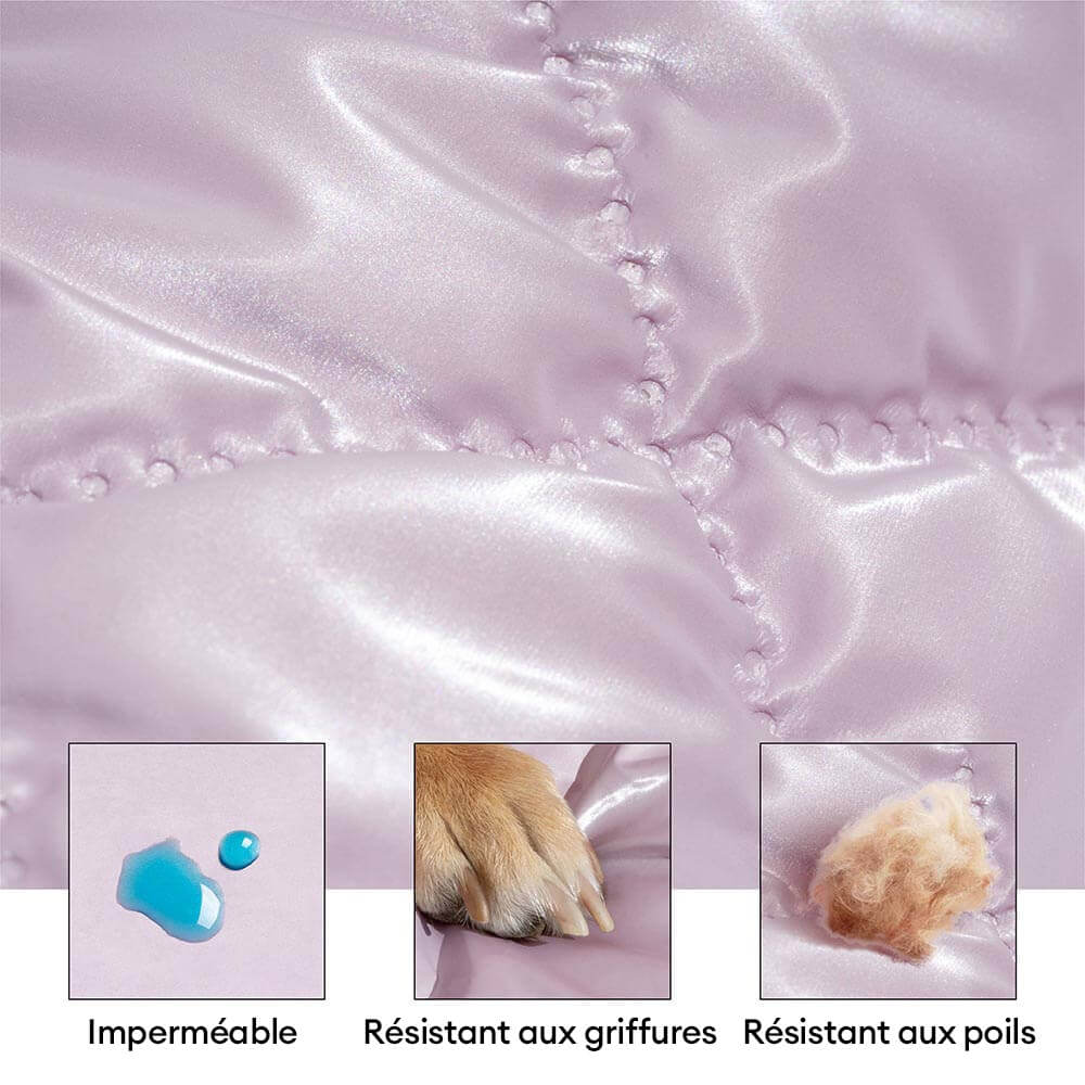 Siège auto pour chien en velours matelassé Luxe Nuage - Image 4