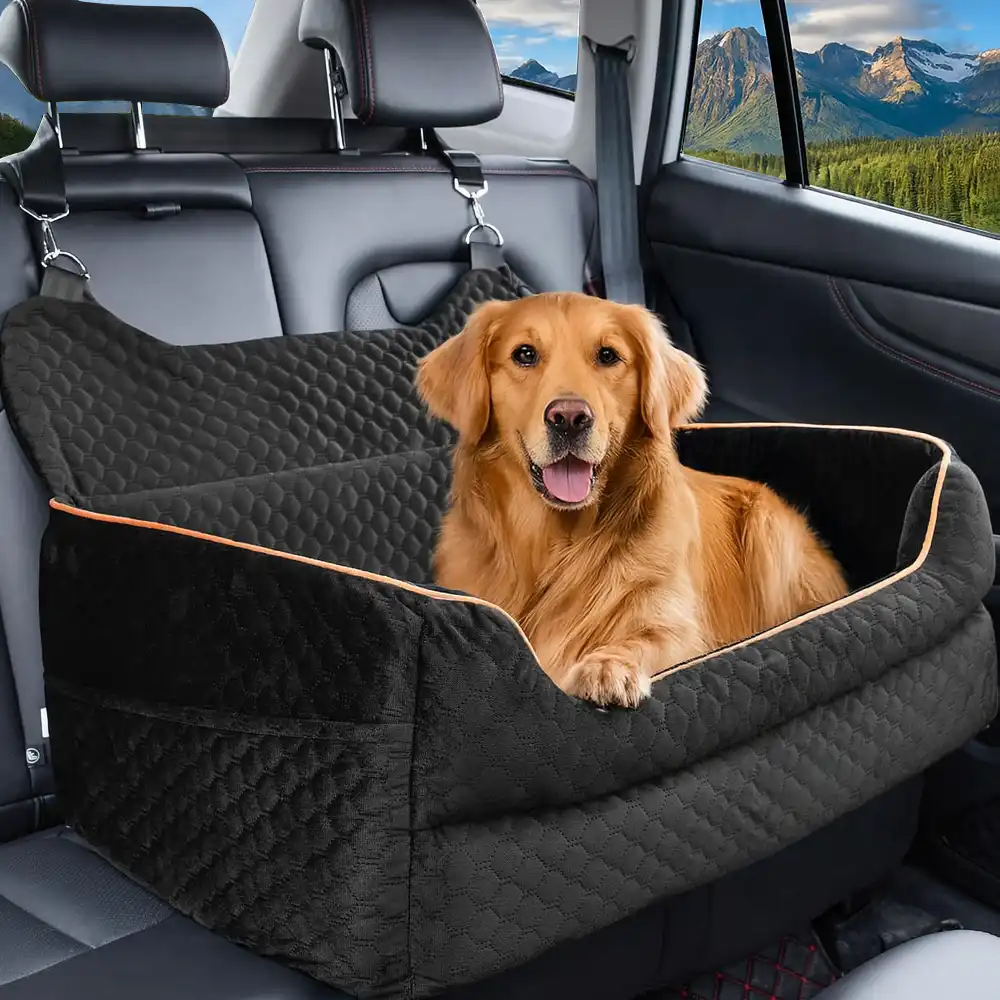 Siège auto rehausseur pour chien grand format portable lavable et sécurisé pour siège arrière - Image 10