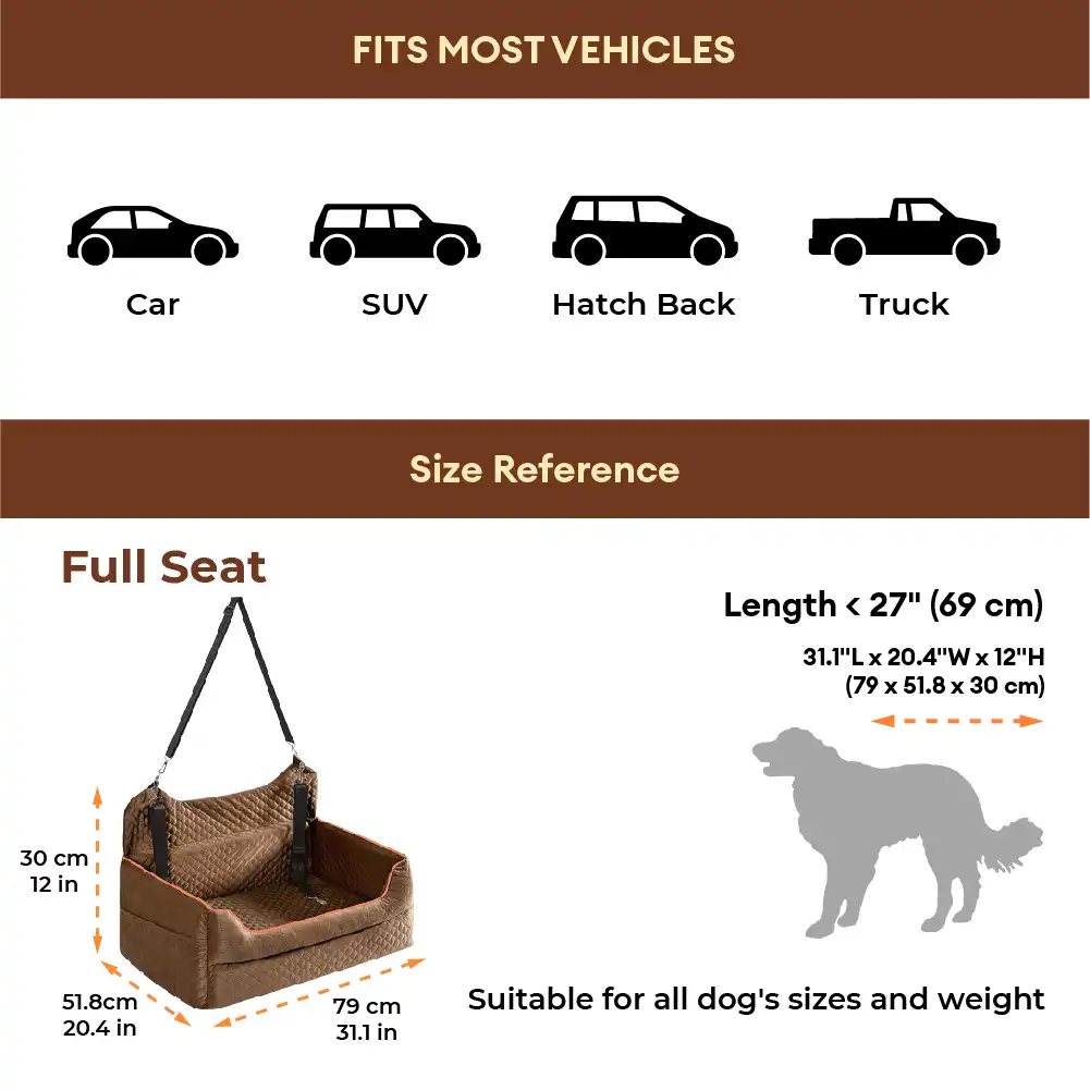 Siège auto rehausseur pour chien grand format portable lavable et sécurisé pour siège arrière - Image 7