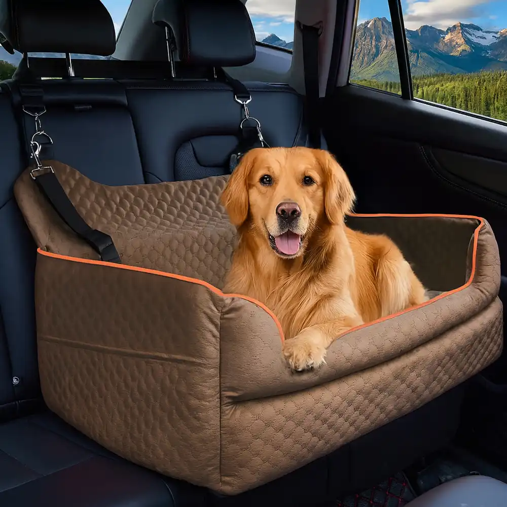 Siège auto rehausseur pour chien grand format portable lavable et sécurisé pour siège arrière - Image 8