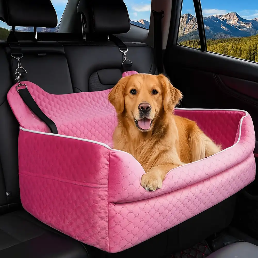 Siège auto rehausseur pour chien grand format portable lavable et sécurisé pour siège arrière - Image 9