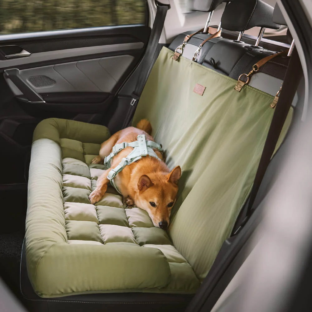 Siège Auto Sécurisé pour Chien Grande Taille avec Repose-Tête - Style Échiquier - Image 8