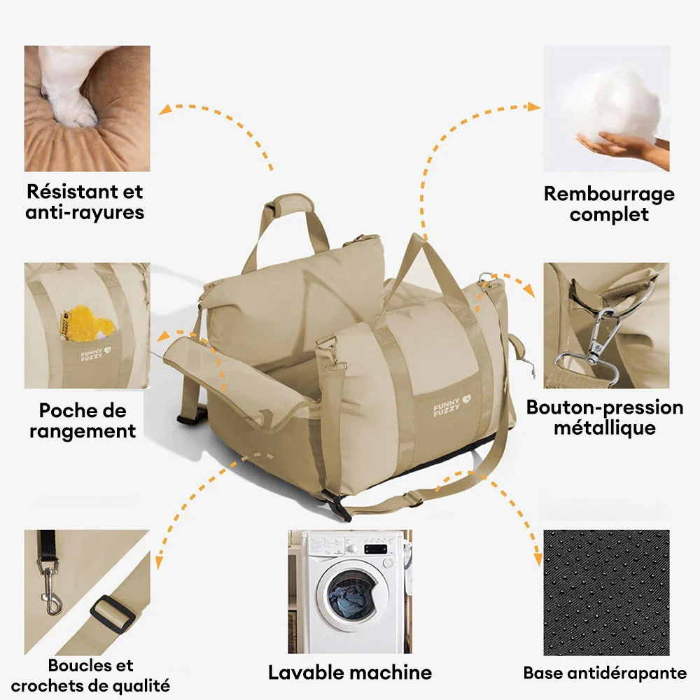 Siège d'auto pour chien imperméable et respirant - Pup Rover - Image 4