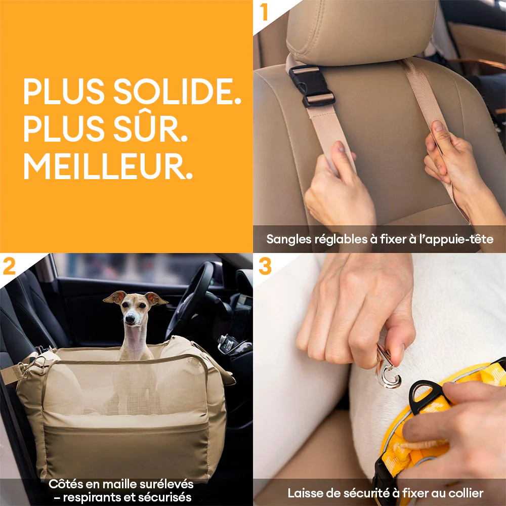 Siège d'auto pour chien imperméable et respirant - Pup Rover - Image 9