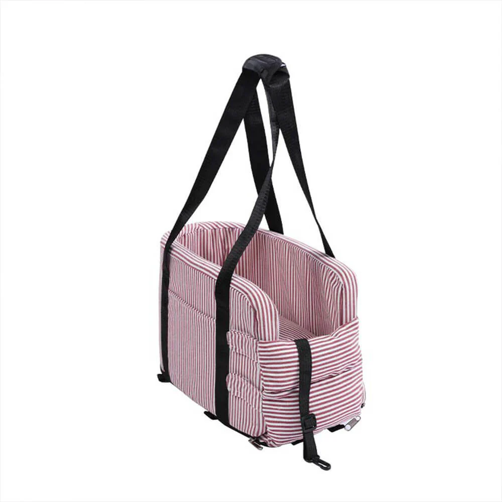 Siège de sécurité pour chien de voyage portable à carreaux avec console centrale élégante - Image 11