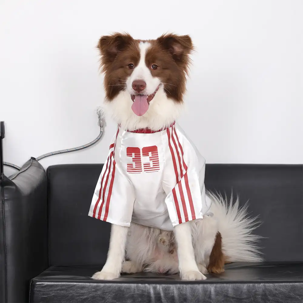 T-shirt pour chien rétro réfléchissant rayé pour toutes les races - Image 3
