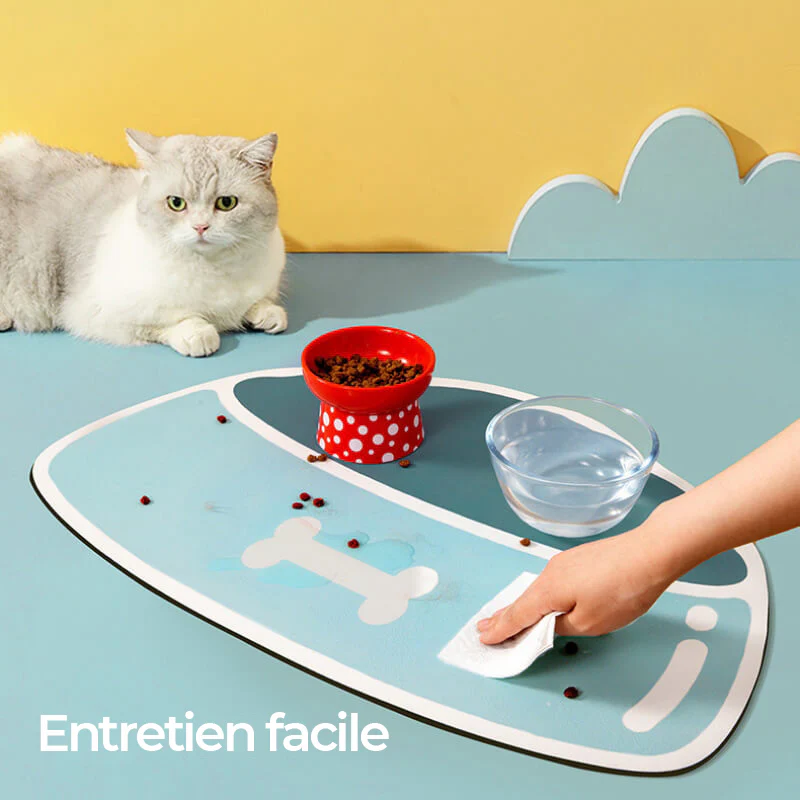 Tapis d'Alimentation pour Animaux Absorbant et Antidérapant à Séchage Rapide - Image 4
