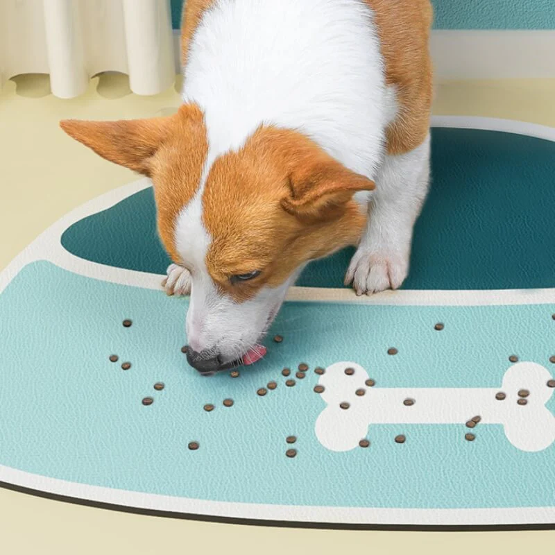 Tapis d'Alimentation pour Animaux Absorbant et Antidérapant à Séchage Rapide - Image 6