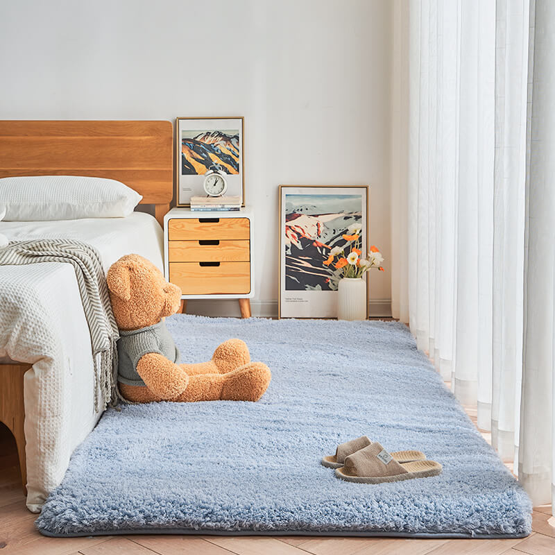 Tapis de chevet en peluche épaisse - Tapis extra doux et confortable - Image 2