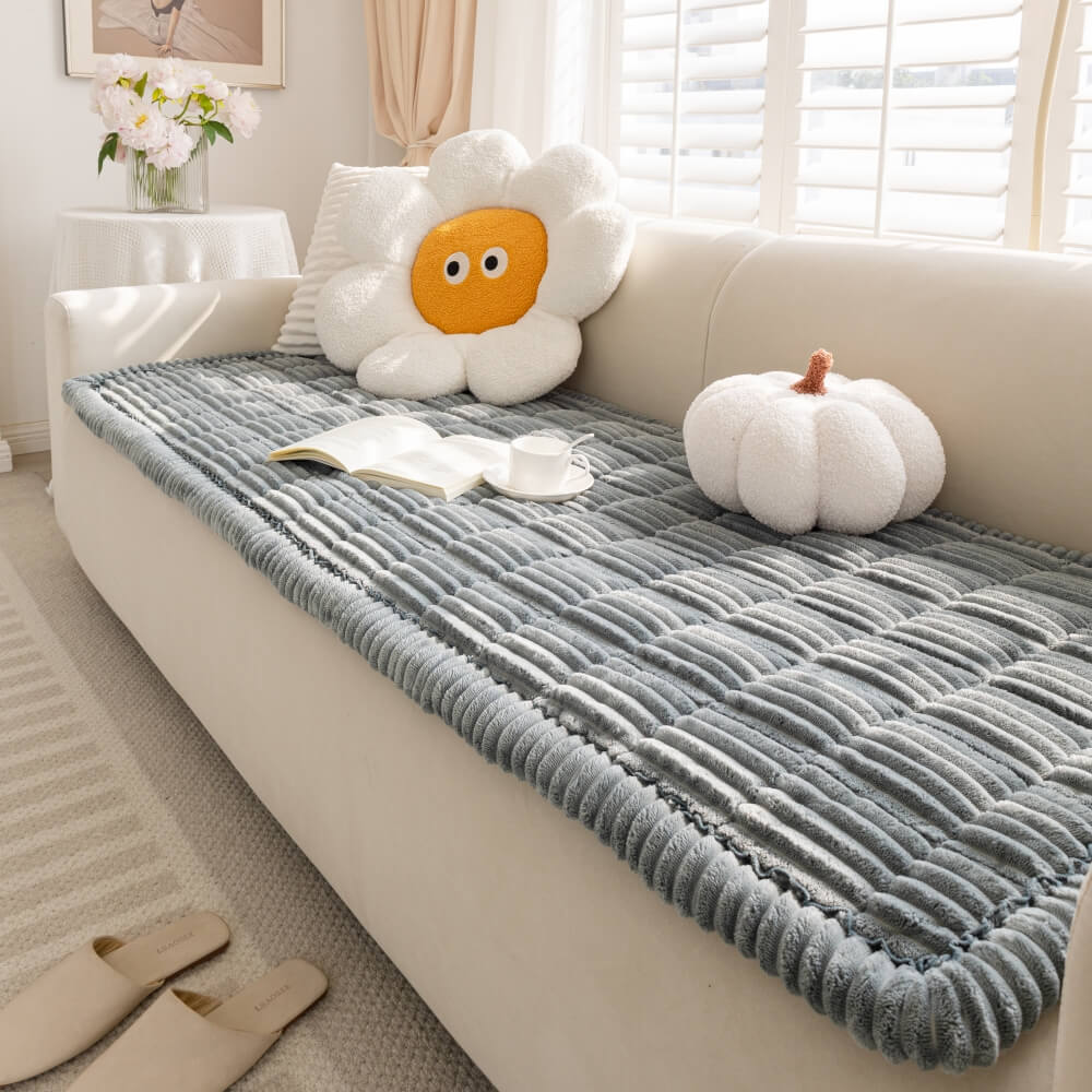 Tapis en flanelle douce et respirante pour animaux avec housse de canapé antidérapante - Image 10