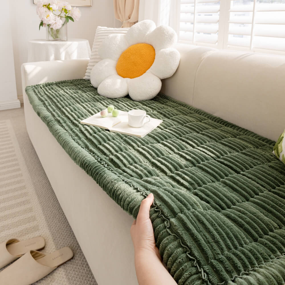 Tapis en flanelle douce et respirante pour animaux avec housse de canapé antidérapante - Image 16