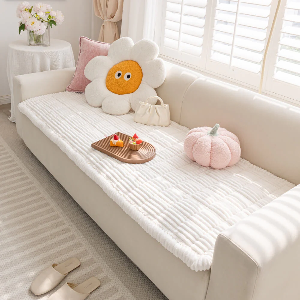 Tapis en flanelle douce et respirante pour animaux avec housse de canapé antidérapante - Image 18