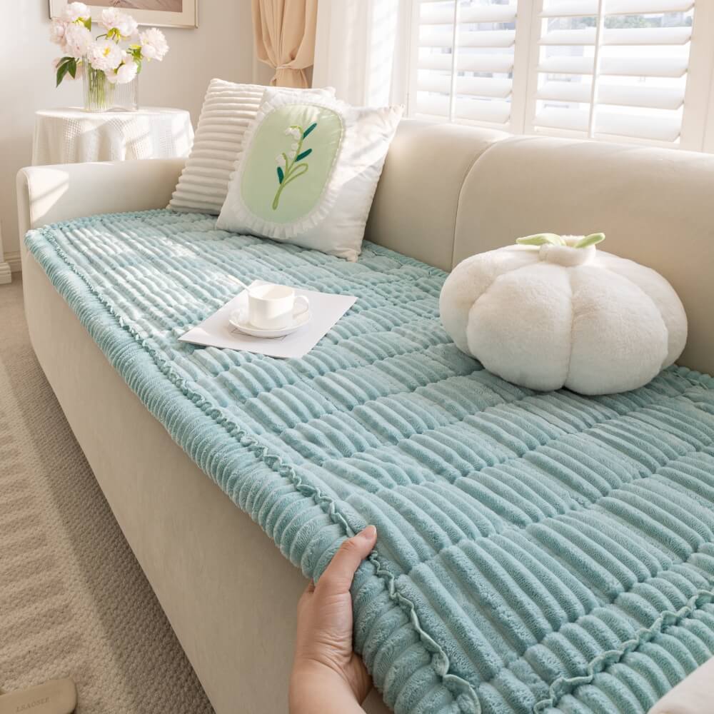 Tapis en flanelle douce et respirante pour animaux avec housse de canapé antidérapante - Image 19