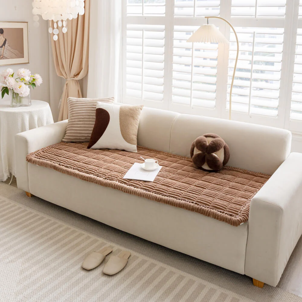 Tapis en flanelle douce et respirante pour animaux avec housse de canapé antidérapante - Image 29
